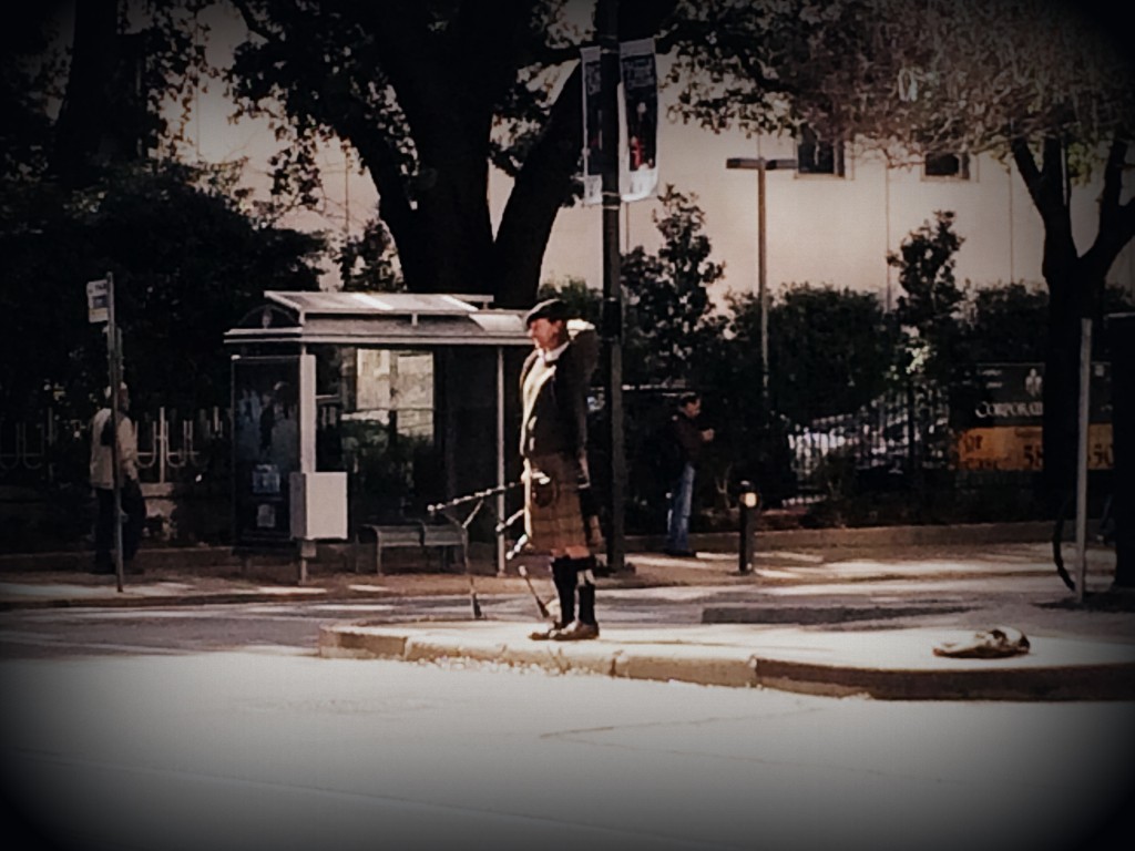 kilt man on St. Charles